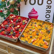 Make Tiramisu Box Square Special Make Container Stainless Steel Cake Gift Box Mold Tin Box Tray JSLC