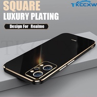 Square Plating Casing Realme GT2 Pro GT Neo 2 2T C21Y C25Y X Luxury Ultra Thin Soft Silicone Phone Cases Back Cover