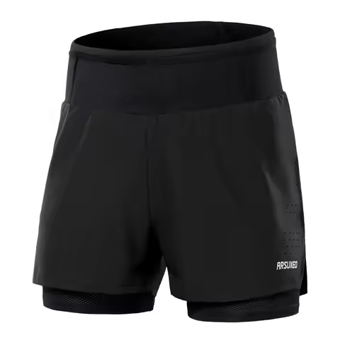 Arsuxeo Men 2 in 1 Running Shorts High Waist Athletic Shorts Sport Shorts Workout Shorts with Pocket