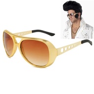 Elvis Presley The King Rock Glasses Gold Eyewear Sunglasses Sunshade Unisex Party Cosplay Fashion Ac