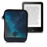 kwmobile Neoprene e-Reader Pouch Size 6" eReader - Universal eBook Sleeve Case with Zipper, Wrist St
