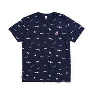 EDWIN 男裝 Y2K 滿版印花布短袖T恤 (丈青色) #上衣