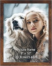 HORLIMER 8x10 Picture Frame Set of 1, Brown Picture Frames Display 8 by 10 Photo for Wall or Tableto