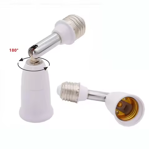 Flexible Position Holder Extender for E27 Socket Adjustable E27 to E27 Base Converter for Screw Bulb