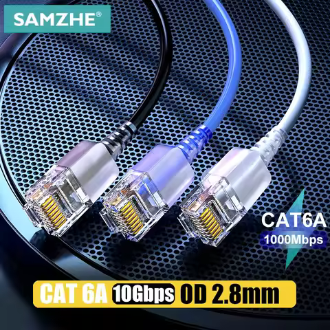 SAMZHE Cat6A Ethernet Cable Cat6 Lan UTP Network Patch Cable For PS PC Internet Modem Router Gigabit