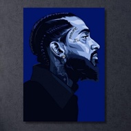 Nipsey Hussle Portrait Matte Canvas Wall Art Print