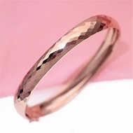 Russia 585 Purple Gold Plated 14K Color Gold Rose Gold Glossy Prism Luxury Round Concubine Bracelet