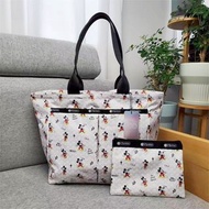 日本 LeSportsac X DISNEY 100週年 MICKEY 米奇 白色帆布 EVERYGIRL 側咩袋