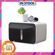 globedealwin Fafeicy Wall Mounted Tissue Box  Fabric Design Hygienic Holder for Bathroom Easy Instal