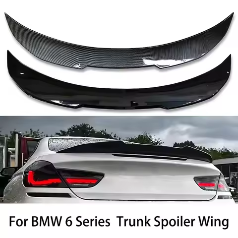 For BMW 6 Series F06 F12 4-door PSM Style Carbon Fiber Trunk Spoiler Wing 640i 640d 650i 2012-2017