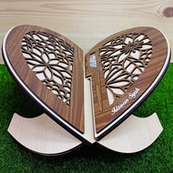 Rehal Love Rehal Heart-Shaped Rehal Wedding Gift Rehal Kayu Rehal Exclusive