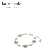 Kate Spade New York กำไลข้อมือรุ่น Heritage Bloom Line Bracelet KJ300 250 สี Clear/Silver