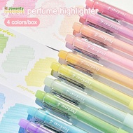 JOWENTY 4Pcs Highlighter, Mark Key Points Color Glitter Colorful Gel Pen Set, High Quality DIY Art F