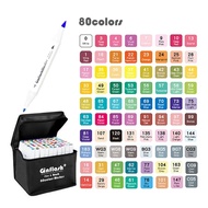 Ginflash Brush & Fine Comic Art Markers Brush Pen Sketch Alcohol Based Markers Dual Head Manga Drawi