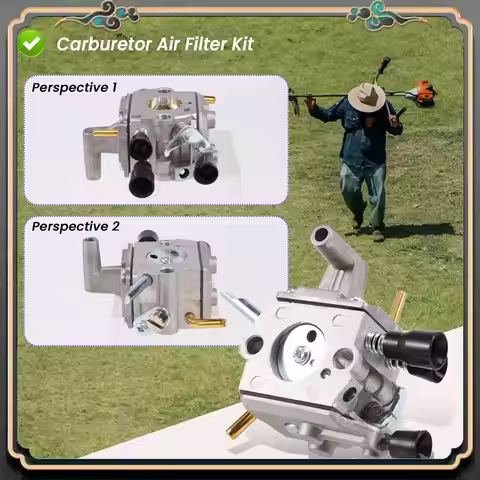 M45K-Carburetor Air Filter Kit For Stihl FS120 FS200 FS250 FS300 FS350 FR350 FR450 FR480 Replace 413