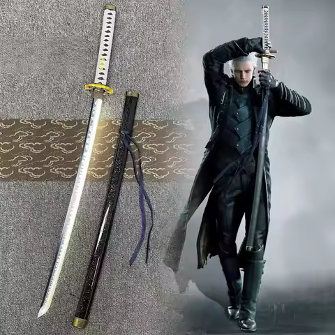 72/104cm Bright Vergil Yamato Katana Led Light Sword Anime Cosplay Prop Devil May Cry 5 Real Size Ja