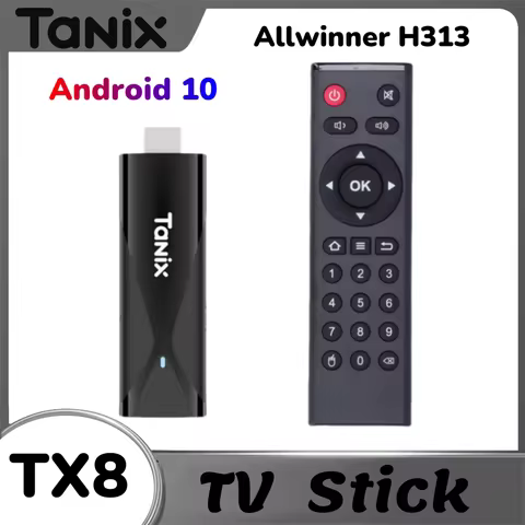 Tanix Mini TX8 TV Stick Android10 Allwinner H313 2GB RAM 16GB ROM BT AVI 2.4G/5G Dual Wifi 4K 1080P 