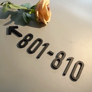Black atmospheric 4x10cm 3D Customized Unit Sign Door Sign Office Apartment Floor Number Plate Unit 