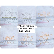 Handmade pre-opened plated eyelets: 50 grams 1 pack [gold, bright silver] size 4mm 5mm 6mm 7mm 8mm