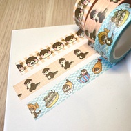 Midnight Otter Washi Tape, Stationery Deco, Bullet Journal Sticker