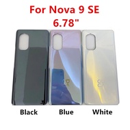 Nova9 Replacement Repair Back Cover For Huawei Nova 9 SE Back 3D Glass Panel Rear Battery Cover Nova 9 pro Battery Galss Cover Housing Cover Logo