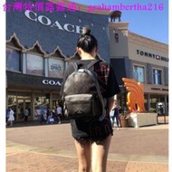 台灣特價蔻馳COACH 新款雙肩包 F58314 經典印花 大號 後背包 大容量 出國旅行包  學生書包 女生休閒背包