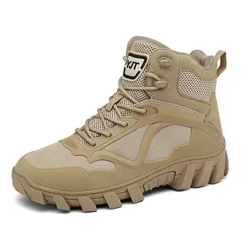 Desert Boots for Men Vintage Hiking Boots Men Breathable Ankle Boots Wear-resistant Platform Shoes M