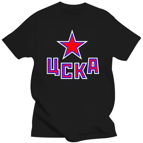 Summer Funny 2024 New HC CSKA Moscow KHL Russian Professional Hockey RED T-Shirt Handmade Graphic T