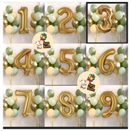 Gold Number Balloon Set/Number Balloon Package