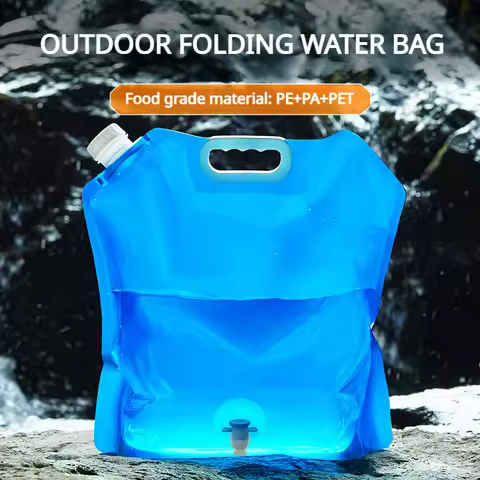 5/10L Portable Camping Water Bag Foldable Large Water Container Outdoor 10 Liter Water Pouches Colla
