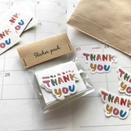 Thank You 謝謝你 手寫字貼紙 (10枚)