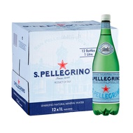 San Pellegrino Sparkling Natural Mineral Water, 1L Plastic Bottle (Case Of 12)