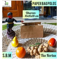 Brown Paper Bag Size: L16 x W16 x H18 cm (DOZENS/12 Pcs/Gift Bag/Goodiebag