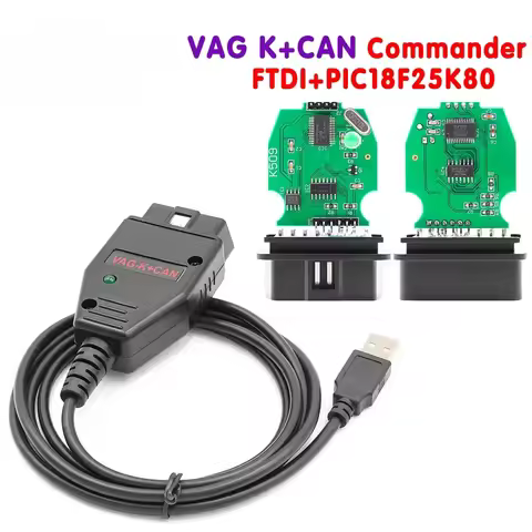 VAG K CAN Commander 1.4 FTDI PIC18F25K80 K+CAN 1.4 OBD 2 OBD2 Auto Car Diagnostic Tools Interface CO
