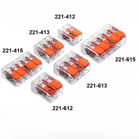 10pcs 221-412-413-415 221-612-613-615 Original Universal Compact LED Splice Wire Connector Conductor