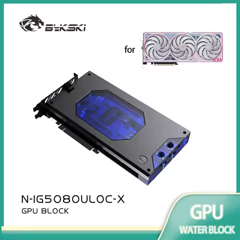 Bykski N-IG5080ULOC-X GPU Block for Colorful IGame RTX 5080 Ultra W OC 16GB Graphics Card PC Water C