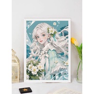 Beautiful Girl Wooden Puzzle 300 Pieces Frameed Trendy Play Flat Picture 6-7-8-9-10 Years Old Girl C