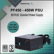 PSU PF450 Power Supply 450 Watt 80 Plus Deepcool Black Flat Cable