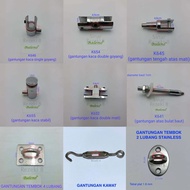Gantungan Bracket Rak Ambalan Kaca BAWAH K3 / Kawat Seling Sling Baja