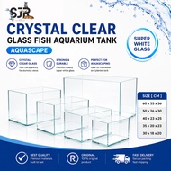 Crystal Clear Glass Aquarium Fish Tank Aquascape Tank Kaca Ultra Clear 30cm 35cm 40cm 50cm 60cm Bett