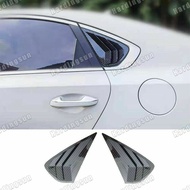 2Pcs Carbon Fiber Rear Triangle Side Vent Window Scoop Louver Cover Trim ABS Sticker Styling Accesso