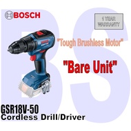 BANSOON BOSCH GSR 18V-50 Professional Cordless Drill/Driver. SOLO UNIT (battery &amp; charger sold separately)
