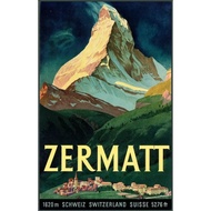 Zermatt Switzerlan Vintage Retro Travel Art Silk Poster Print 24x36inch 0305