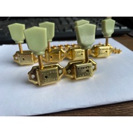 Gibson Deluxe Vintage Guitar Machine Heads Tuners Tuning Pegs Gold 3L + 3R Guitar Part