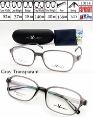 kacamata minus elastis material original ppsu frame lentur jack rabbit - gray - 10114