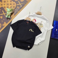 Baju-T Lelaki dan Wanita Evisu/Fushen, Baju-T Bercetak, Baju-T Kasual, Baju-T Lengan Pendek Bergaya,