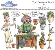 The Card Hut Clear Stamps 4"X6" By Mark Bardsley-Garden Sheds The Potting Shed MBGSPS