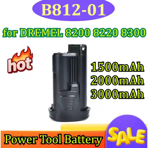 10.8V 12V 1500mAh-3000mAh Battery B812-01 B812-02 for DREMEL 8200, 8220, 8300