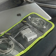 【TRAVELON】扣式3C配件收納包(螢光綠) | 旅遊 電子用品 零錢小物 收納袋