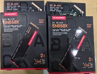 [全新未開] Western Digital SN850X M.2 2280 PCIe Gen4 NVMe Gaming SSD 無散熱片 2TB (WDS200T2X0E)